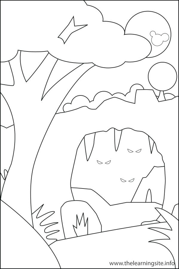 599x899 Learning Site Coloring Page Outline Nature Cave Landform Coloring