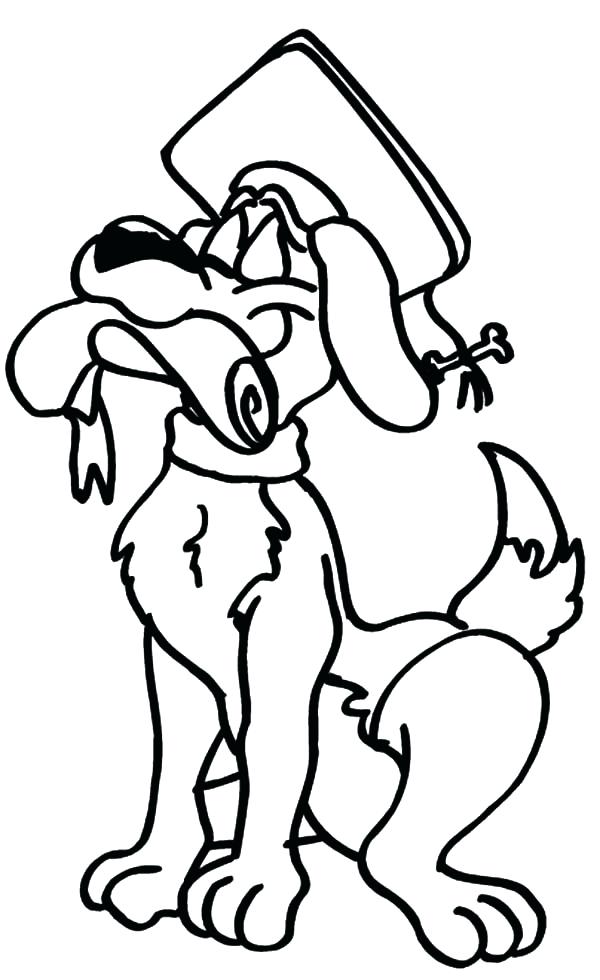 600x980 Graduation Cap Coloring Page Proud Graduation Dog Coloring Pages