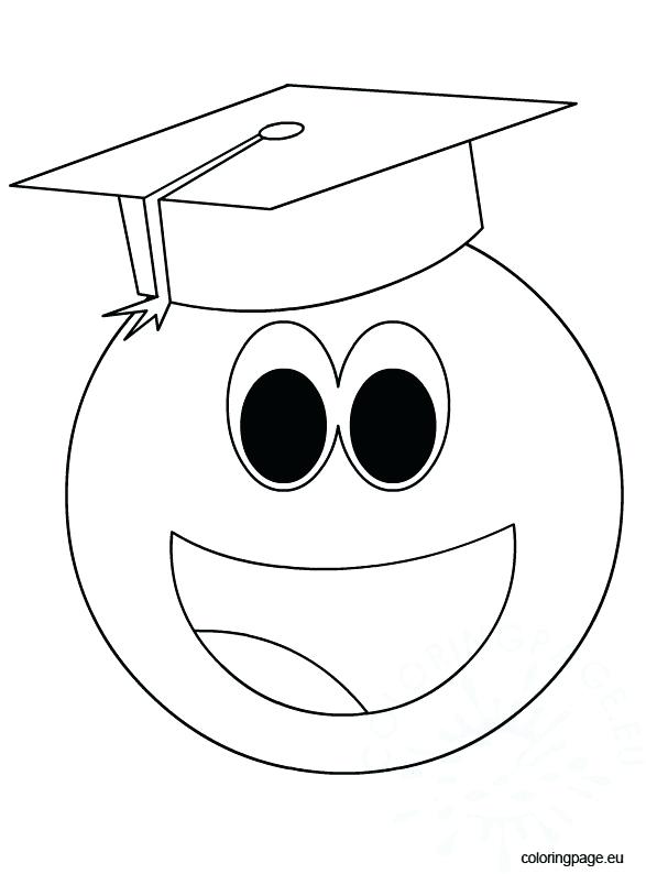 587x794 Graduation Cap Drawing At Free For Personal Use Smiley Face
