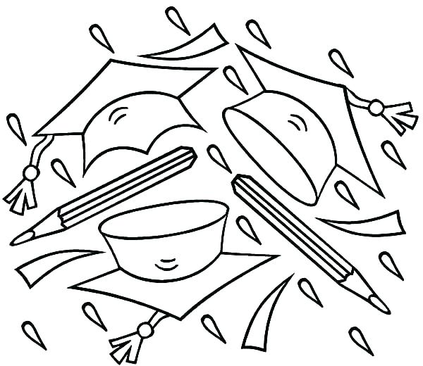 600x520 Graduation Cap Coloring Page Scroll Coloring Page King Coloring