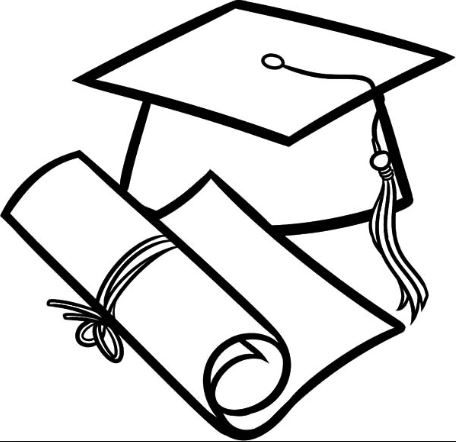456x442 Graduation Cap Coloring Page Drawing Board Weekly