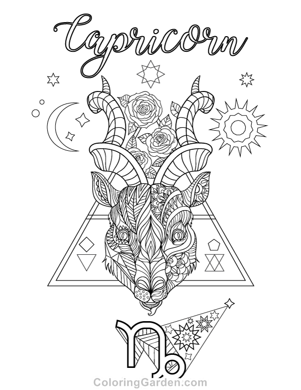 600x776 Free Printable Capricorn