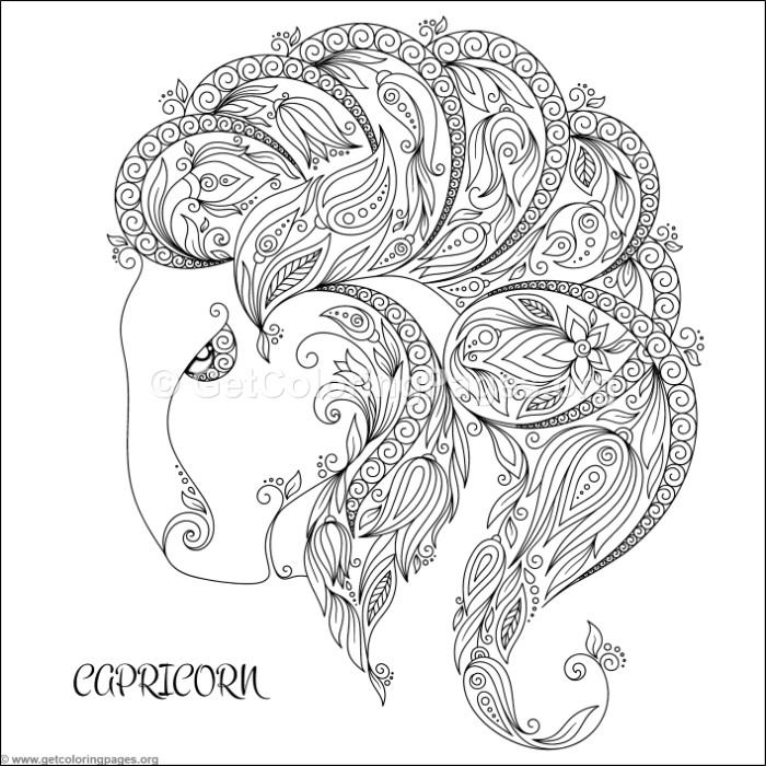 700x700 Zodiac Sign Capricorn Coloring Pages