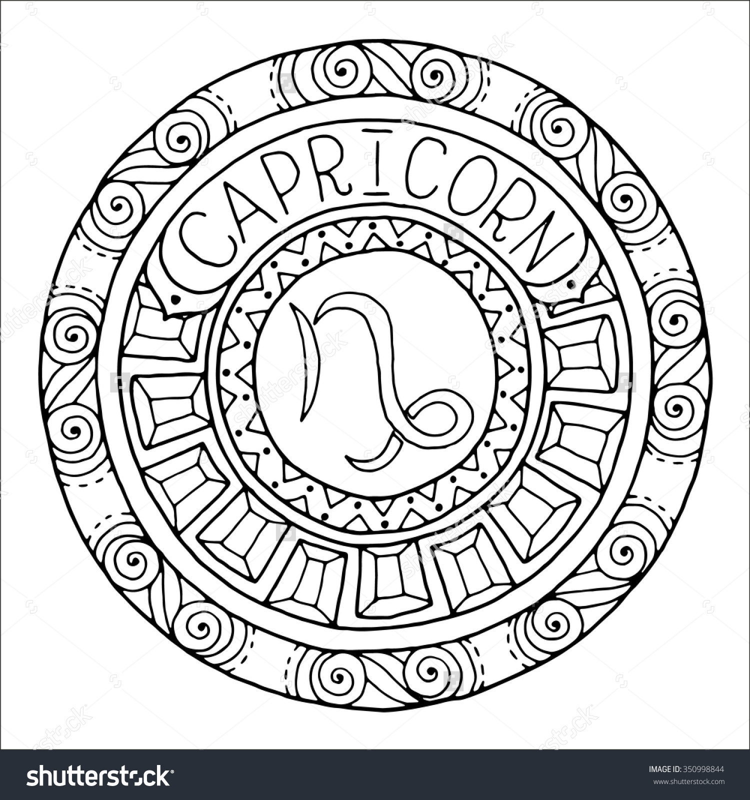 1500x1600 Zodiac Sign Of Capricorn Shutterstock Coloring