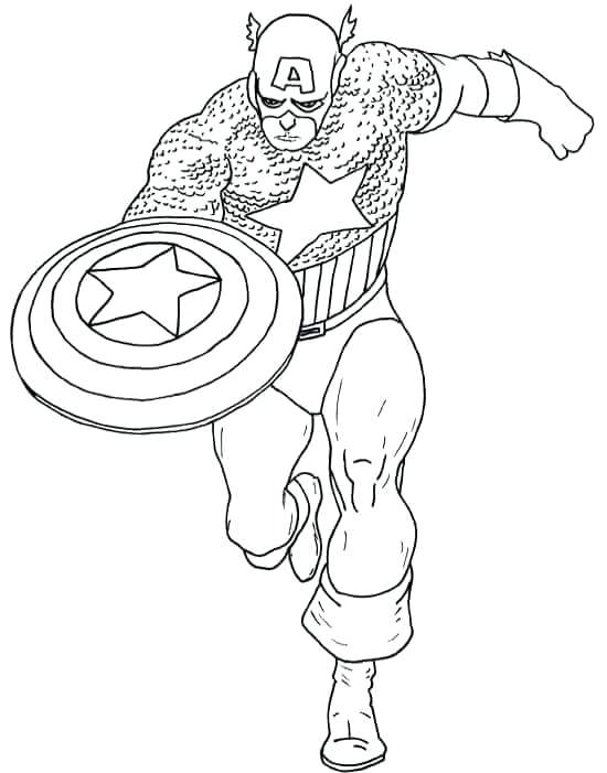 550x701 Captain America Coloring Pages Captain Attack Coloring Page