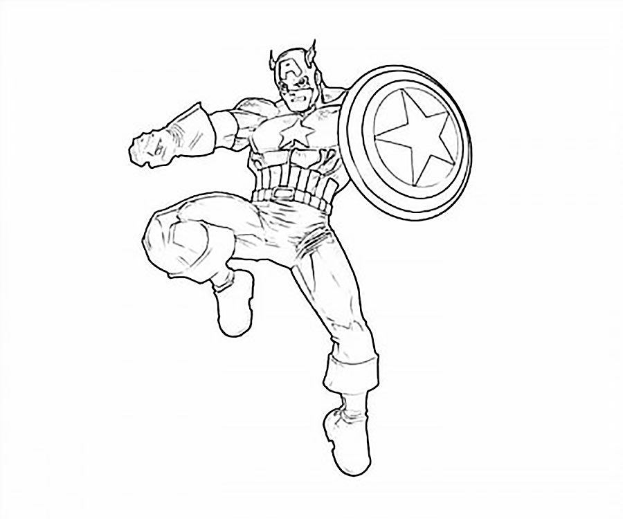 900x750 Captain America Coloring Pages