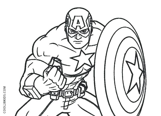 670x485 Coloring Pictures Of Captain America Captain Color Pages Avengers