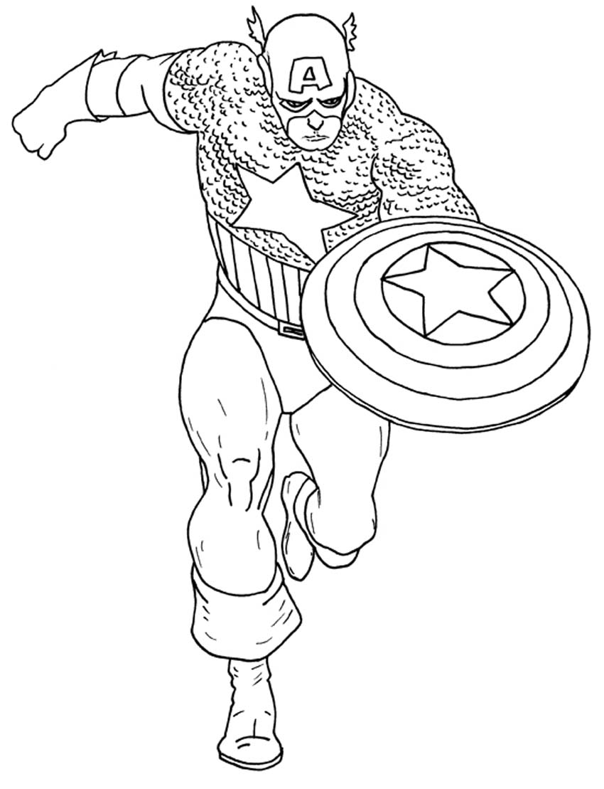 850x1109 Printable Captain America Coloring Pages Free Coloring Pages
