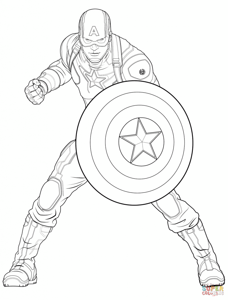 779x1024 Avengers Captain America Coloring Page Cartoon Download