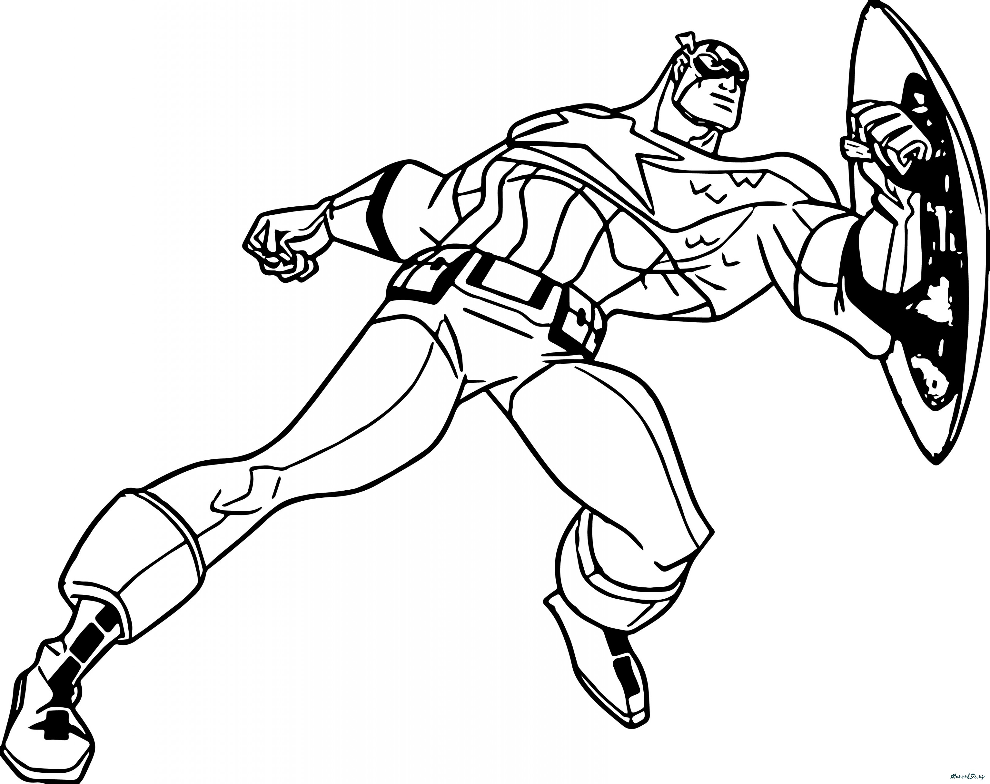 3233x2560 Captain America Cartoon Coloring Page Images For Barbie Coloring