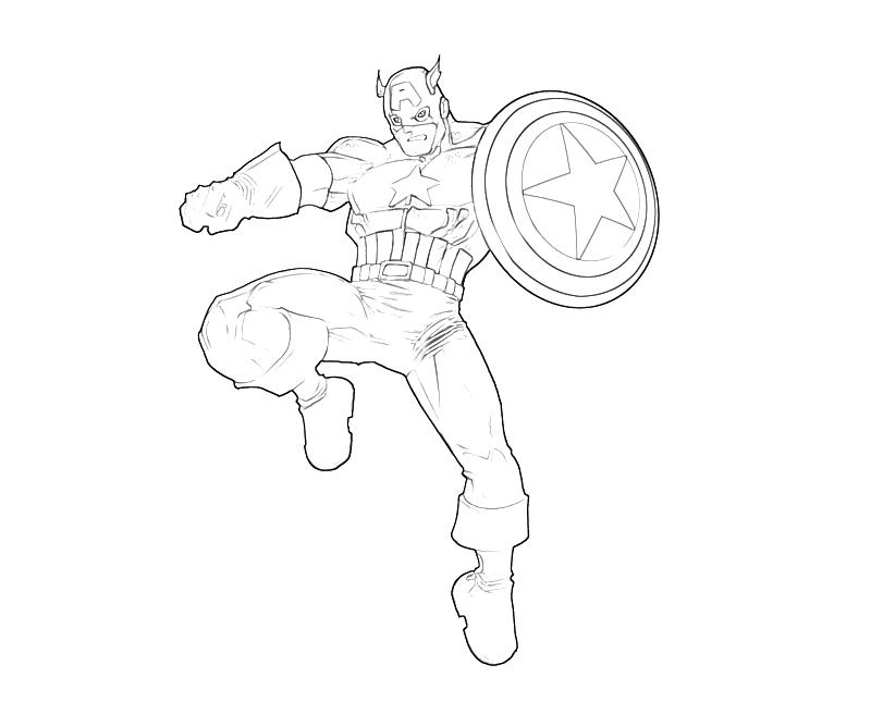 800x667 Captain America Coloring Page