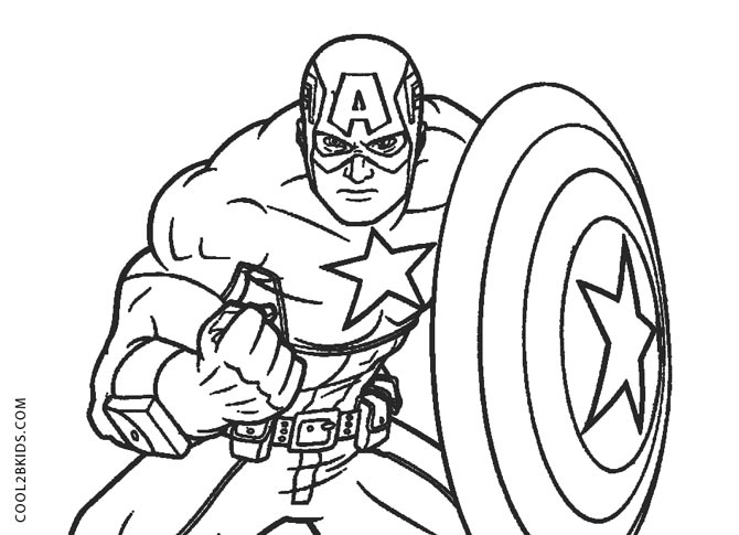 670x485 Coloring Pages Captain America Free Printable Captain America