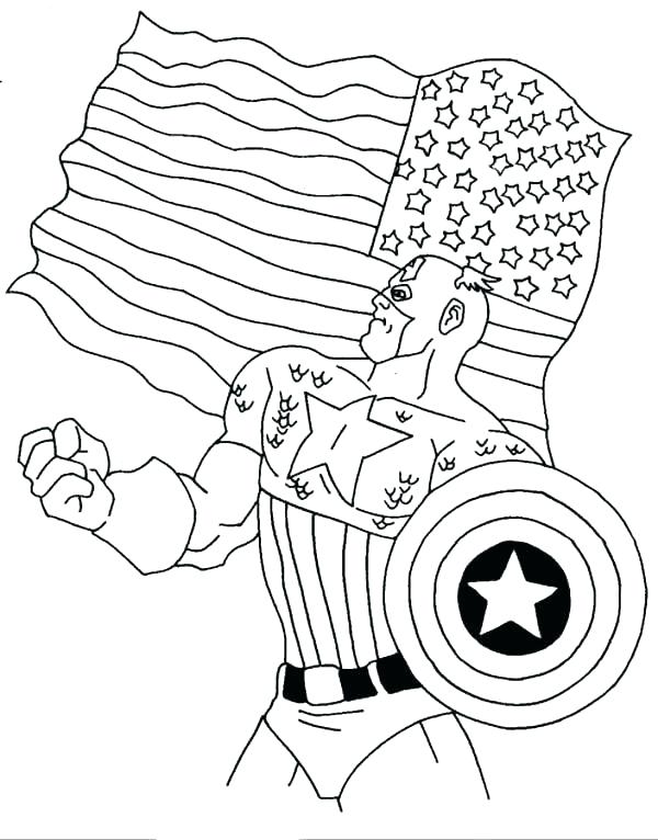 600x766 Coloring Pictures Of Captain America Captain Color Pages Avengers
