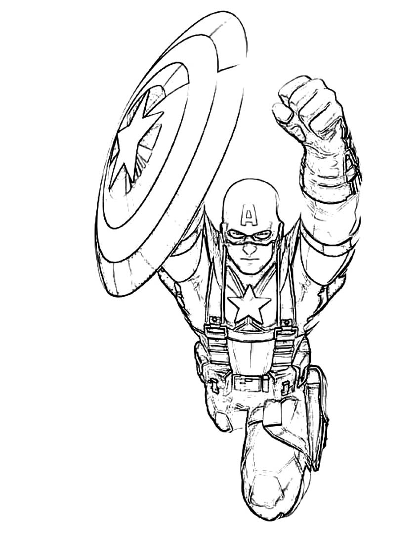 Captain America Coloring Pages at GetDrawings | Free download