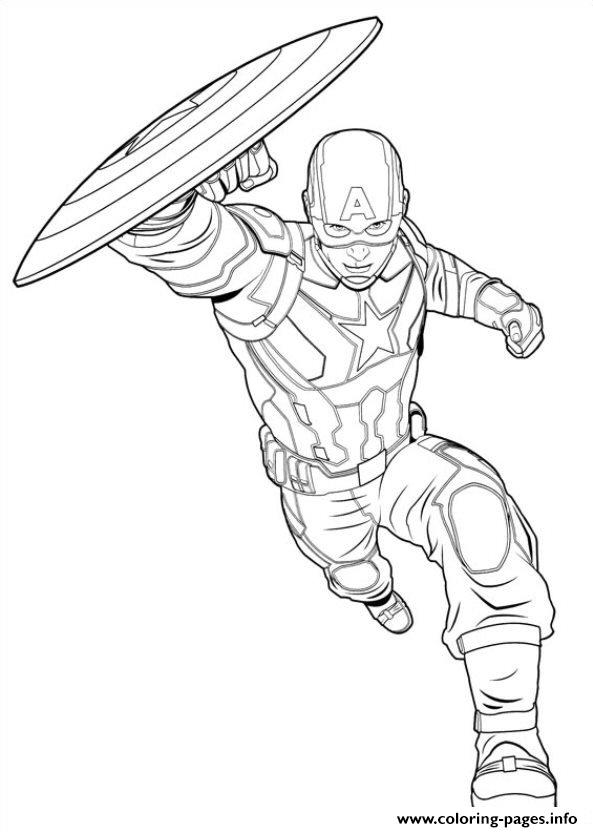 593x832 Captain America Civil War Coloring Pages Printable Captain