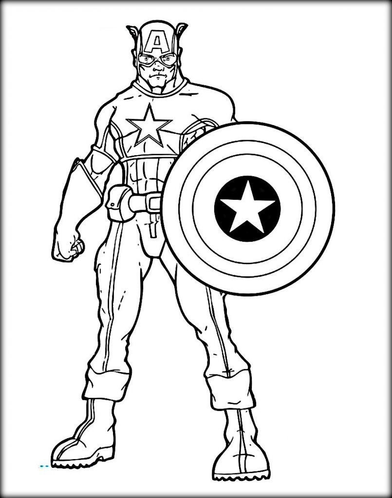 805x1024 Fascinating Avengers Captain America Coloring Page Printable