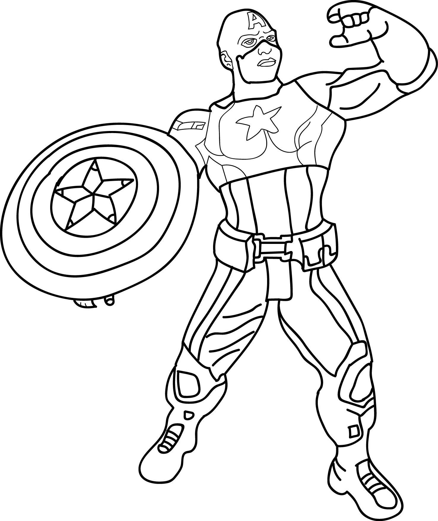 1476x1758 Super Hero Captain America Coloring Pages Free Printable For Kids