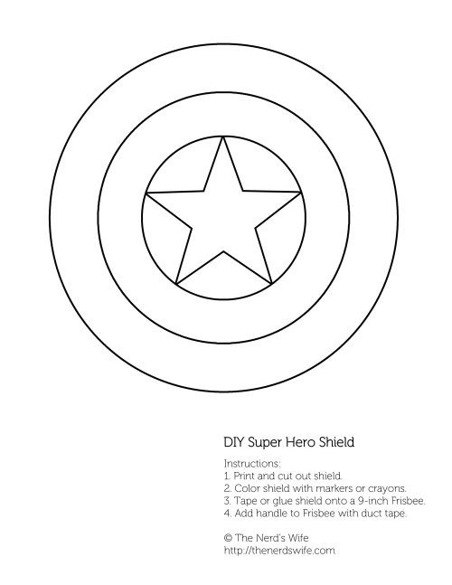 500x647 Diy Captain America Shield Free Printable Captain America Shield