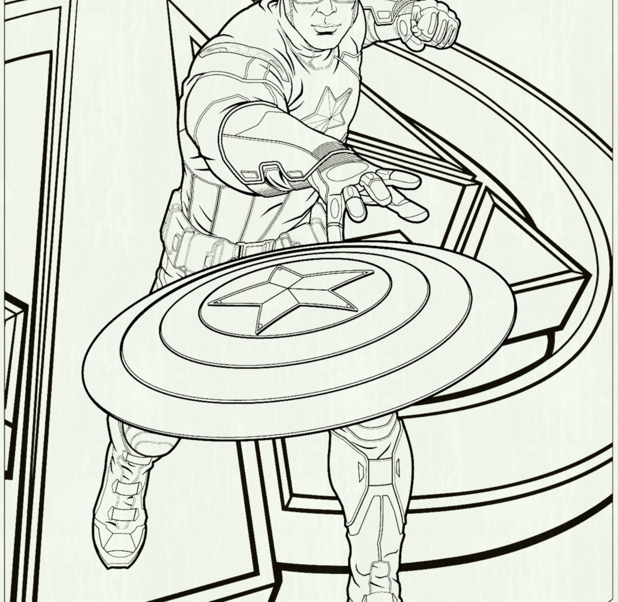 1232x1200 Printable Avengers Logo Coloring Pages Color Free Book Easy Page