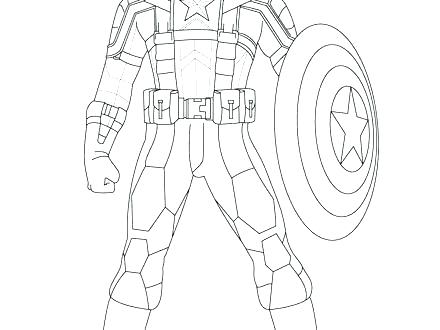 Captain America Logo Coloring Pages at GetDrawings | Free download