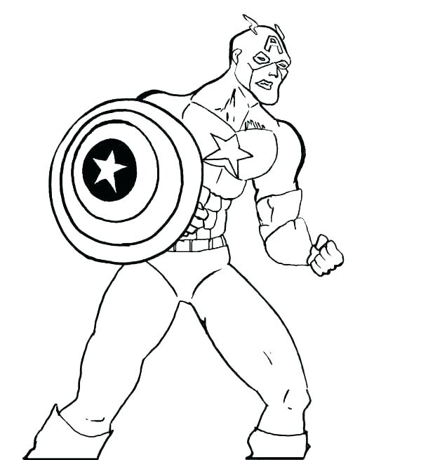 600x655 Captain America Shield Coloring Page Captain Coloring Pages