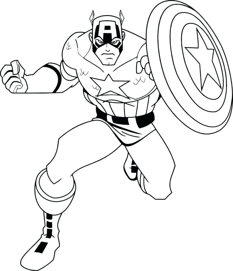 768x893 Captain America Shield Coloring Pages Printable Unique Superhero