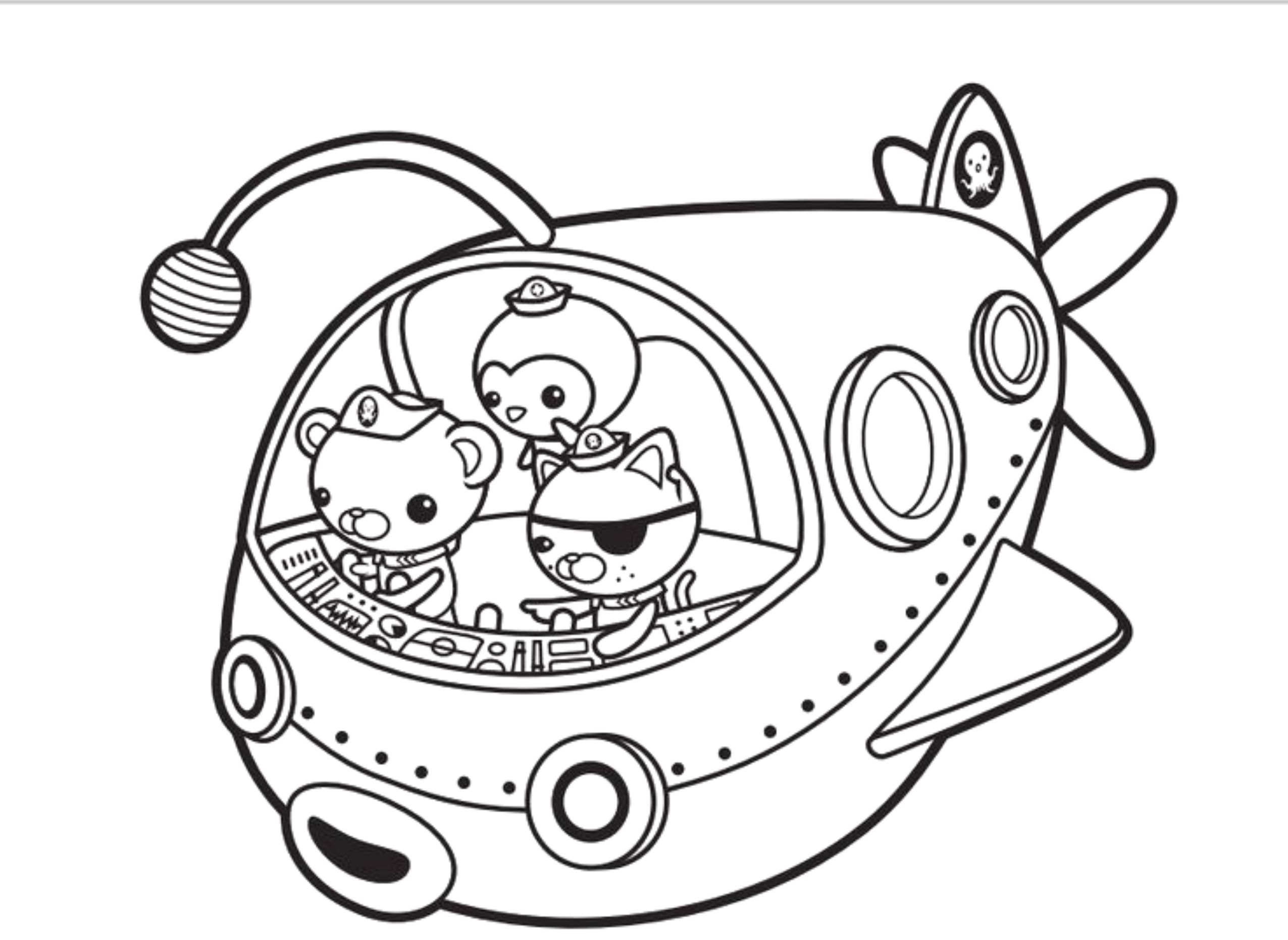2551x1861 Octonauts Captain Barnacles Coloring Pages Printable Incredible