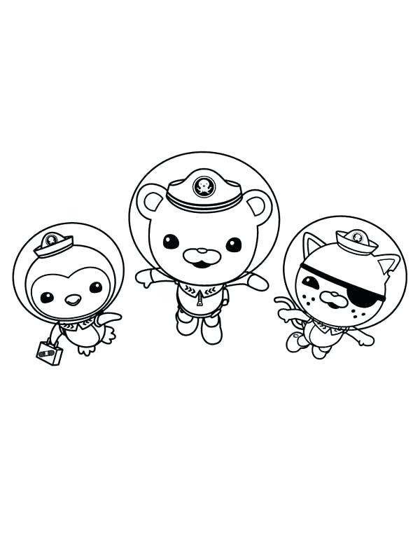 600x775 Octonauts Coloring Page The And Peso And Captain Barnacles