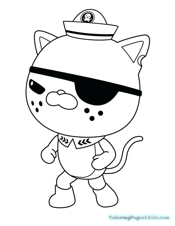 600x775 Octonauts Coloring Pages To Print Captain Barnacles Swim