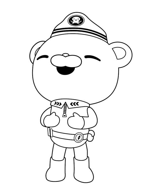 600x775 Awesome Captain Barnacles From The Octonauts Coloring Page