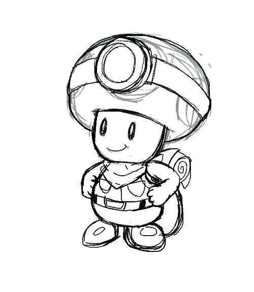 500x575 Captain Toad Coloring Pages