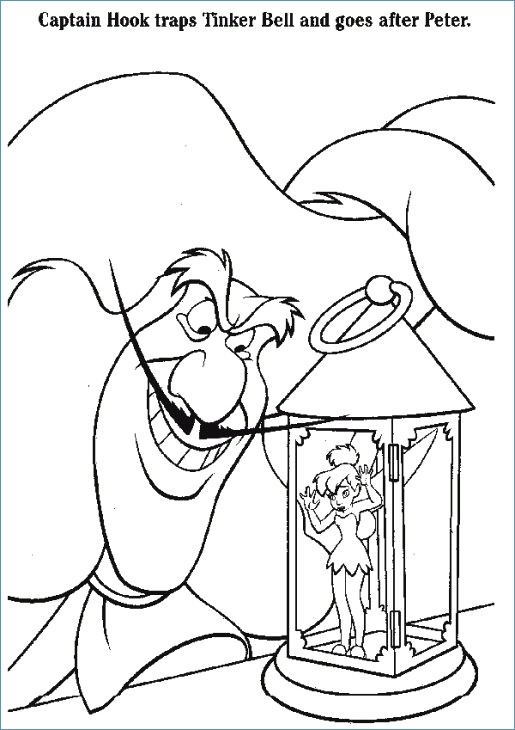 515x730 Tinkerbell Captain Hook Coloring Pages