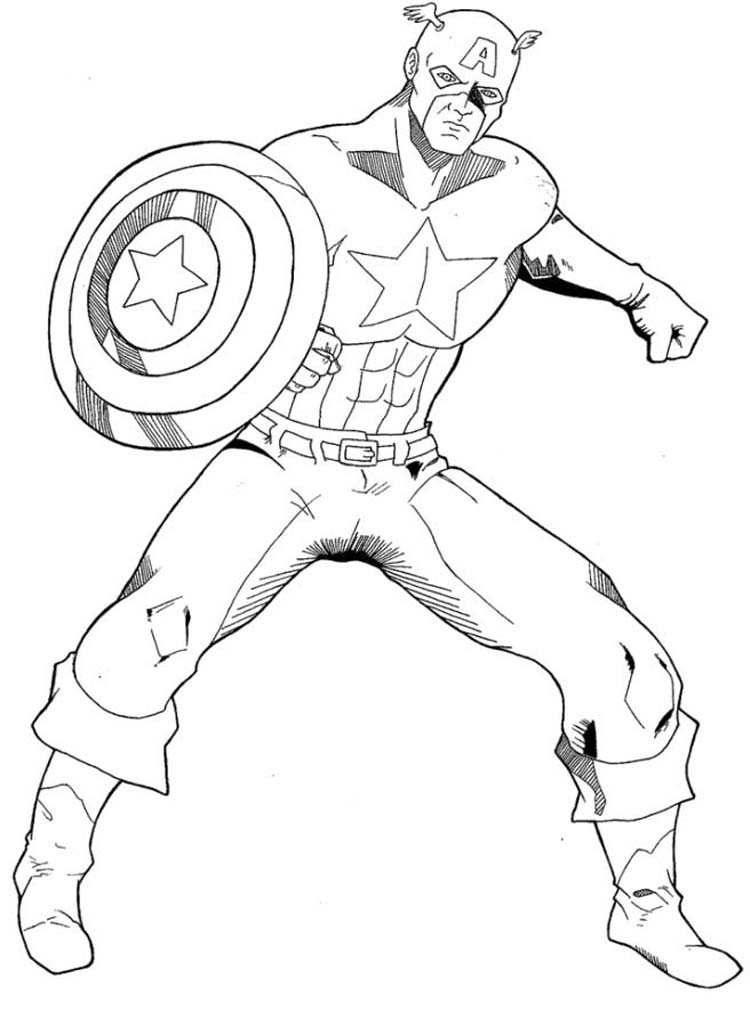 750x1010 Captain America Shield Coloring Pages