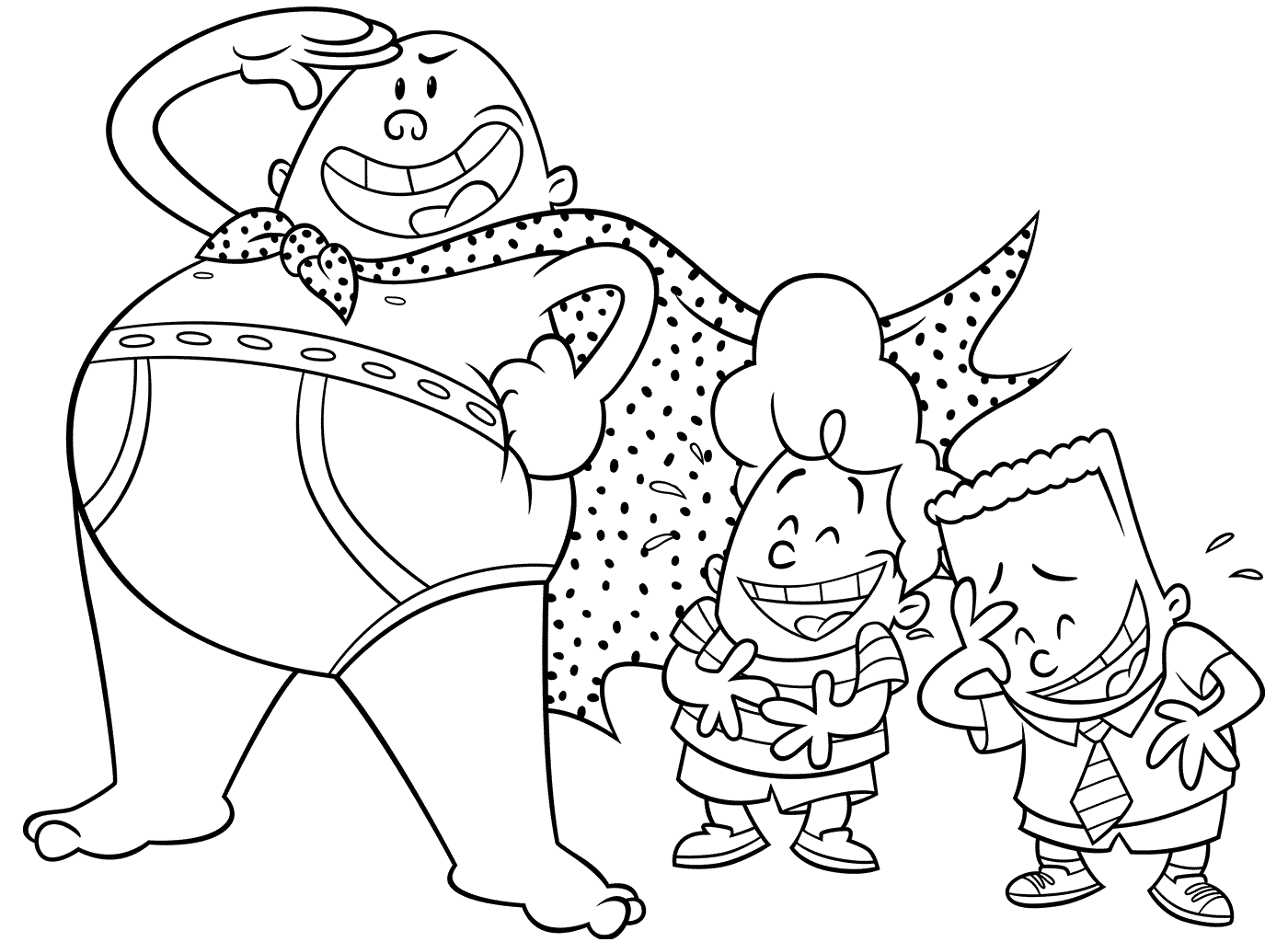 1400x1024 Captain Underpants New Colouring Pages