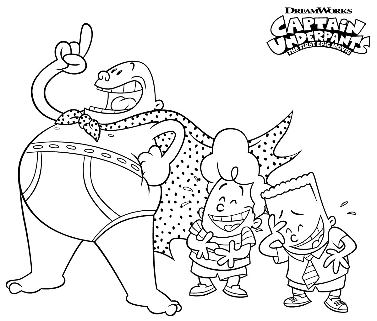 1200x1024 Captain Underpants The First Epic Movie Coloring Pages