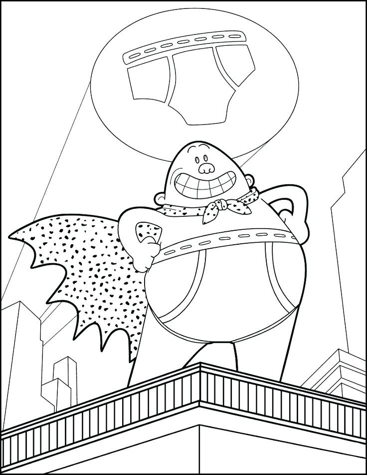 736x951 Captain Underpants Coloring Pages Elegant Captain Underpants