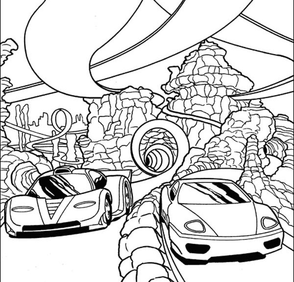 600x576 Race Car Coloring Pages
