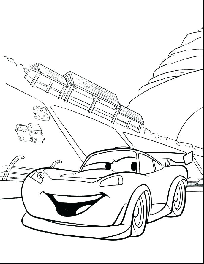 687x889 Cartoon Car Coloring Pages