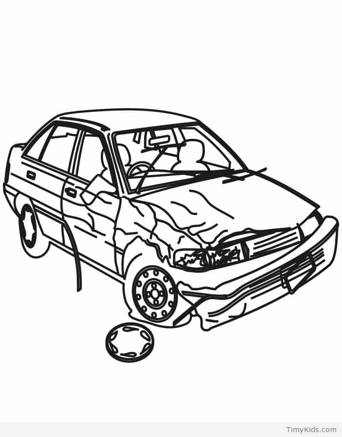 700x894 Colouring Pages Of Car Crash Car Coloring Pages Timykids