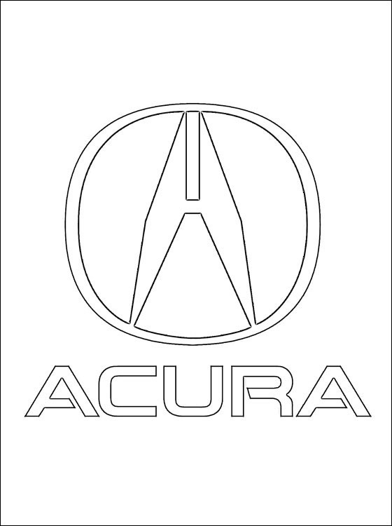 560x750 Coloring Page Acura Logo Coloring Pages