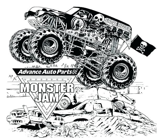 600x527 Monster Truck Color Pages Epic Ter Truck Coloring Pages Best