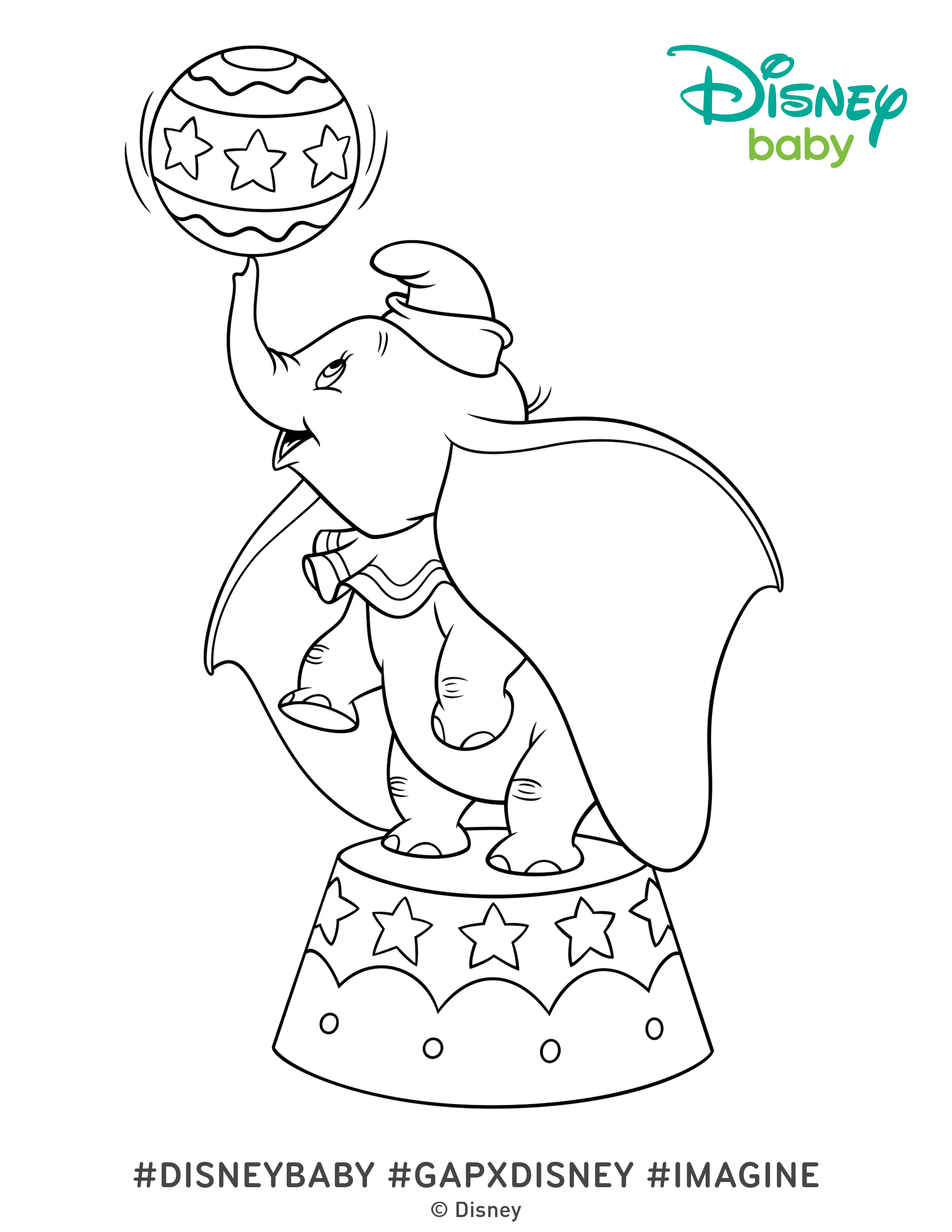 2550x3300 Dumbo Coloring Pages Disney Baby