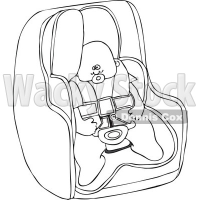 400x400 Of An Outlined Baby In A Car Seat
