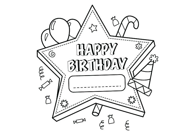 728x519 Birthday Cards Coloring Pages Birthday Coloring Cards Happy
