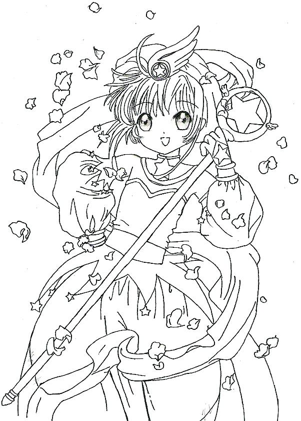 602x841 Cardcaptor Sakura Colouring Pages Cute Coloring A Kids