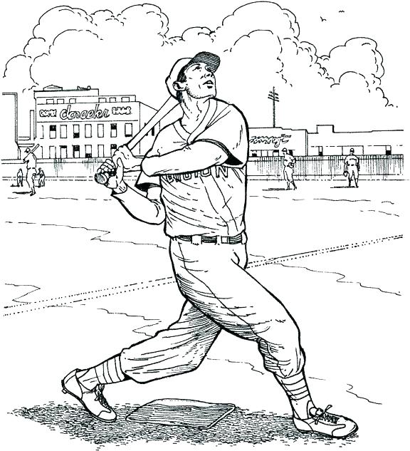 576x633 Baseball Color Pages Baseball Bat And Ball Cardinals Baseball