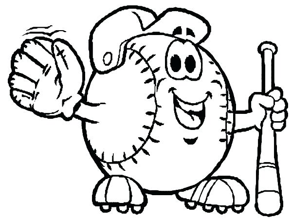 600x450 Baseball Color Pages Free Baseball Coloring Pages Baseball Mascot
