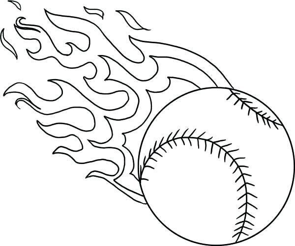 600x501 Baseball Coloring Fire Baseball Coloring Page Free Cardinal
