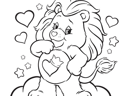 450x336 Meet Brave Heart Lion! Care Bears Coloring Page Ag Kidzone