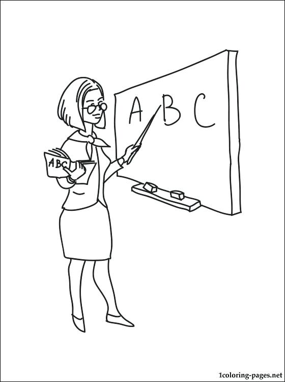560x750 Career Coloring Pages Teacher Coloring Page And Printable Page
